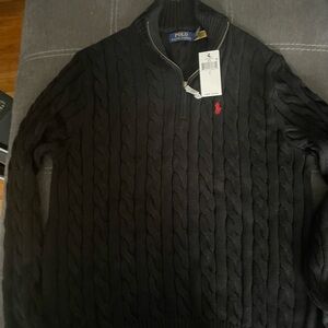 Polo Ralph Lauren Black Cable Knit Sweater